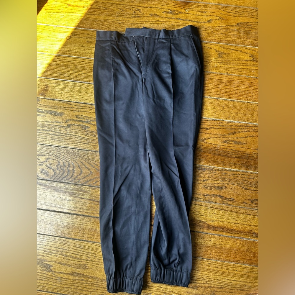 Ermenegildo Zegna Couture Dark Blue Dress pant joggers